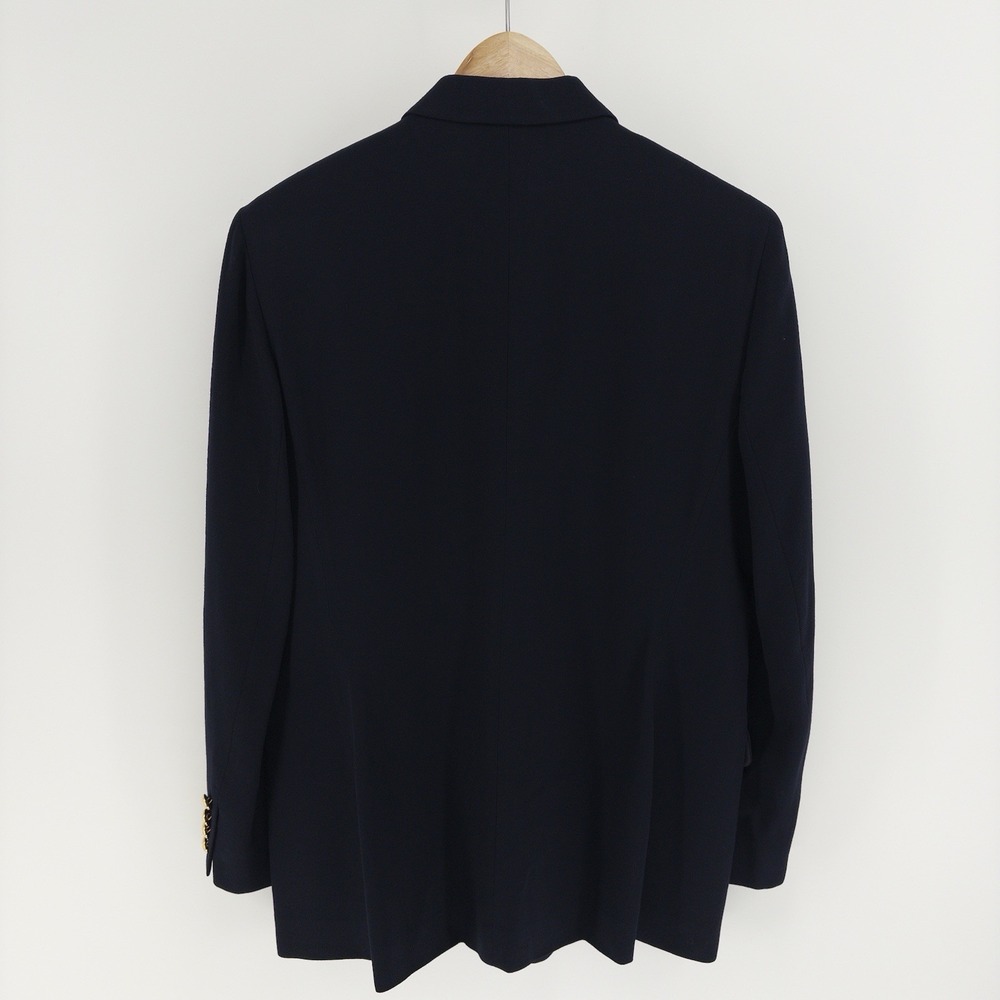 VTG Ralph Lauren Navy Blazer Royal Crest Gold Button Double Breasted Wool * 12P - Picture 5 of 12